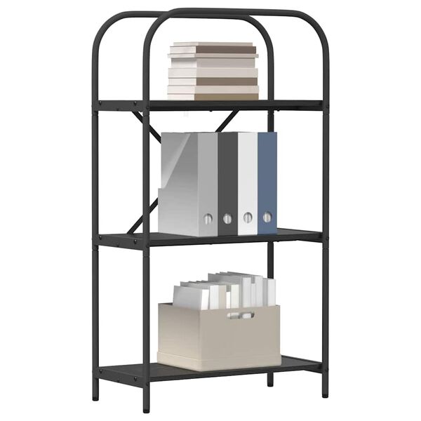 vidaXL Libreria Rovere Nero 60 x 30 x 109 cm Legno multistrato