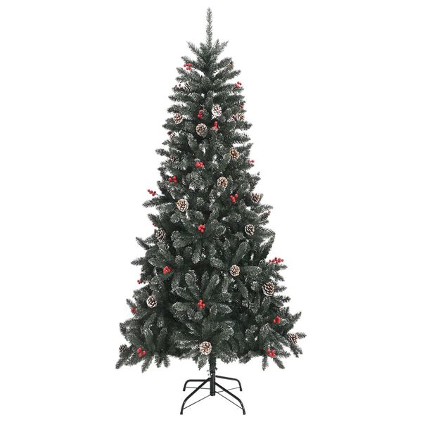 vidaXL Albero di Natale Artificiale con Base Verde 240 cm PVC