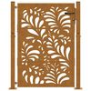 vidaXL Cancello da giardino 100x150 cm in acciaio corten design ondulato