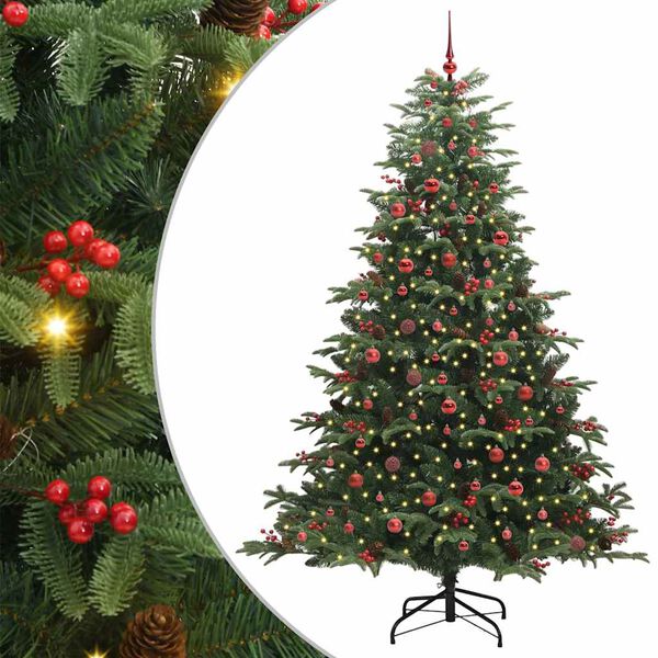 vidaXL Albero di Natale artificiale con 300 LED Verde 240 cm