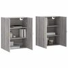 vidaXL Mobili a Parete 2 pz Grigio Sonoma 69,5x34x90 cm