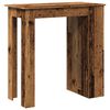 vidaXL Tavolo da Bar con Ripiano Legno Antico 102x50x103,5 cm