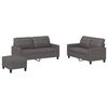 vidaXL Set di Divani 3 pz con Cuscini Grigio in Similpelle