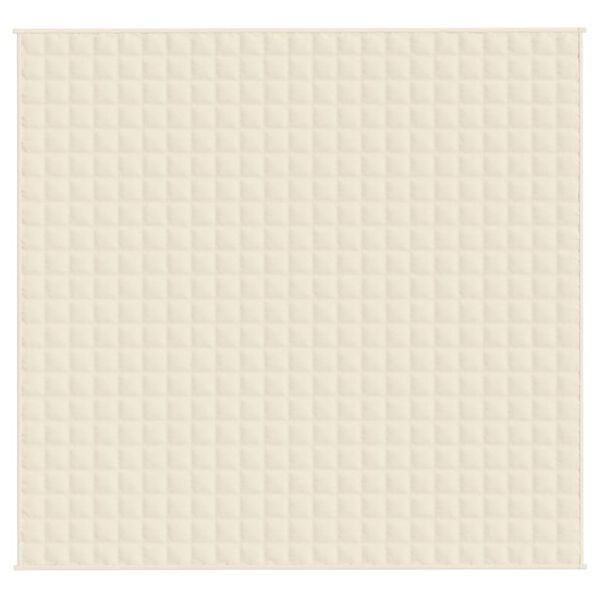 vidaXL Coperta Ponderata Crema Chiaro 220x240 cm 11 kg Tessuto