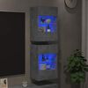 vidaXL Mobili da parete con luci LED per TV 2pz Grigio Cemento 40x30x60,5cm