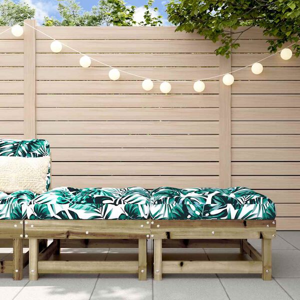 vidaXL Poggiapiedi Giardino con Cuscini 2pz Legno Impregnato di Pino