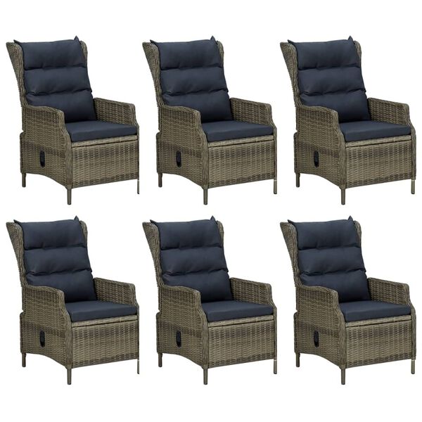 vidaXL Set da Pranzo da Giardino 7 pz Marrone in Polyrattan