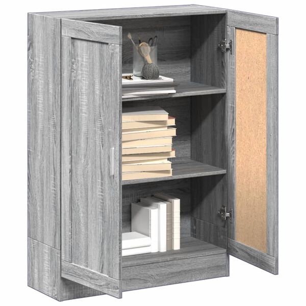 vidaXL Libreria Grigio Sonoma 82,5x30,5x115 cm in Legno Multistrato