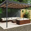vidaXL Set Divani da Giardino 12 pz con Cuscini in Polyrattan Marrone