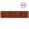 vidaXL Bordura per Prato 10 pcs 25 x 103 cm Acciaio Corten Ruggine