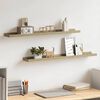 vidaXL Mensole da parete 2 pz in rovere Sonoma 80x9x3 cm