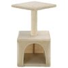 vidaXL Albero per Gatti con Tiragraffi in Sisal 55 cm Beige