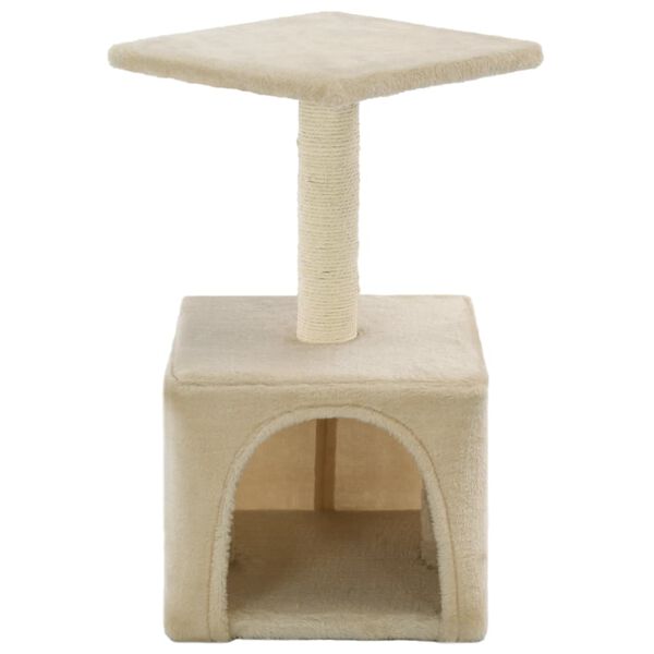 vidaXL Albero per Gatti con Tiragraffi in Sisal 55 cm Beige