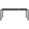 vidaXL Set Mobili da Pranzo per Giardino 9 pz in Polyrattan Grigio