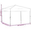 vidaXL Tenda per Feste Pieghevole con Pareti Laterali Crema 3x3 m