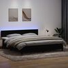 vidaXL Letto a Molle con Materasso e LED Nero 200x210 cm in Velluto