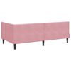 vidaXL Cornice del letto ad angolo Rosa 90 cm x 190 cm Velluto