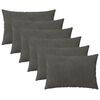 vidaXL Federa 6 pcs HEERLEN Grigio Scuro 50 x 70 cm Velluto