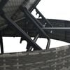 vidaXL Lettino Prendisole a 2 Posti con Cuscini in Polyrattan Grigio
