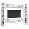 vidaXL Set Mobili Porta TV 6 pz Bianco in Legno Multistrato
