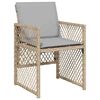 vidaXL Set da Pranzo da Giardino 9 pz con Cuscini Beige in Polyrattan