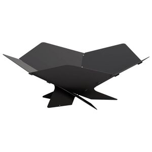 vidaXL Focolare Nero 53 x 53 x 18,5 cm Acciaio