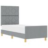 vidaXL Struttura del letto Grigio chiaro 80 x 200 cm Tessuto