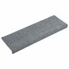 vidaXL Tappetini per scale autoadesivi 20 pz 65x21x4 cm Grigio chiaro bordo rettangolare
