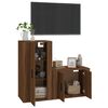 vidaXL Set Mobili Porta TV 2 pz Rovere Marrone in Legno Multistrato