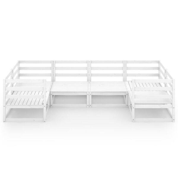 vidaXL Set Divani da Giardino 6 pz in Legno Massello di Pino