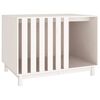 vidaXL Casetta per Cani Bianca 100x70x72 cm in Legno Massello di Pino