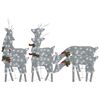 vidaXL Renne di Natale 6 pz Argento Bianco Freddo in Rete