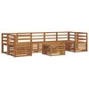vidaXL Set divani 8 pcs Naturale Legno di Acacia Massello
