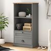 vidaXL Libreria VIGO 60x35x114,5 cm in Legno Massello di Pino Grigio