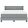 vidaXL Letto a molle Grigio chiaro 200 x 160 cm Poliestere