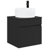 vidaXL Mobile lavabo da parete Nero 49 x 44,5 x 66 cm
