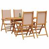 vidaXL Set da Pranzo per Giardino 5 pcs Talpa Legno di Acacia Massello