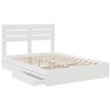 vidaXL Letto con Contenitore Bianco 150 x 200 cm Legno multistrato