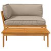 vidaXL Set di divani con cuscino 2 pcs Talpa Legno di Acacia Massello