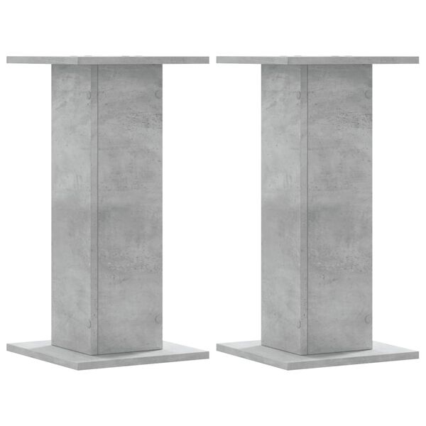 vidaXL Supporti per Piante 2 pz Grigio Cemento 30x30x60 cm Truciolato