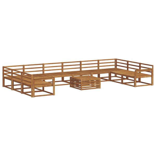 vidaXL Set di divani da esterno 11 pcs Naturale