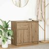 vidaXL Credenza con Cassetto Rovere Artigianale 71x35x65 cm Truciolato