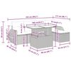 vidaXL Set Divano da Giardino 6 pz con Cuscini Beige in Polyrattan