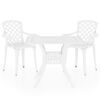 vidaXL Set da Bistrot 3 pz in Alluminio Pressofuso Bianco