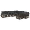 vidaXL Set Divano da Giardino 11 pz 11-Posti Grigio e Grigio Scuro