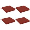 vidaXL Cuscini per Seduta SOEST 4 pz 100% Poliestere Rosso