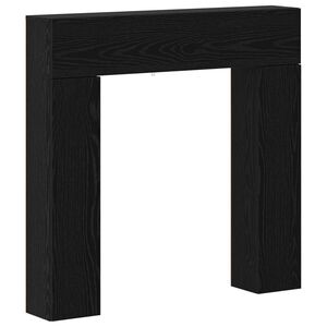 vidaXL Cornice per camino Rovere Nero 102 x 18 x 100,5 cm
