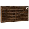 vidaXL Armadietto Vetrina Rovere Fumo 100x8,5x50 cm Legno Multistrato