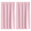 vidaXL Tende Blackout con Anelli 2 pcs Rosa baby 140 x 140 cm