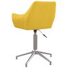 vidaXL Sedie da Pranzo Girevoli 6 pz Gialle in Tessuto